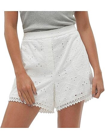 Calções brancos femininos vero moda irina