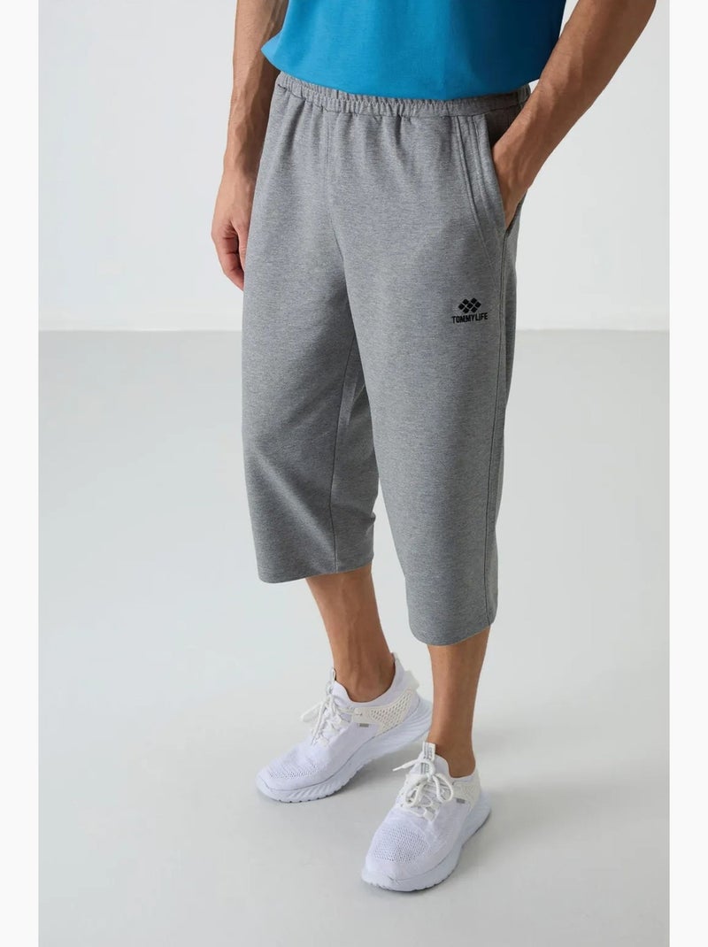 Calções capri em jersey de homem tommy Cinza - Kiabi