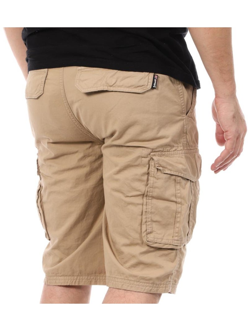 Calções Cargo Bege para Homem Schott Bege - Kiabi