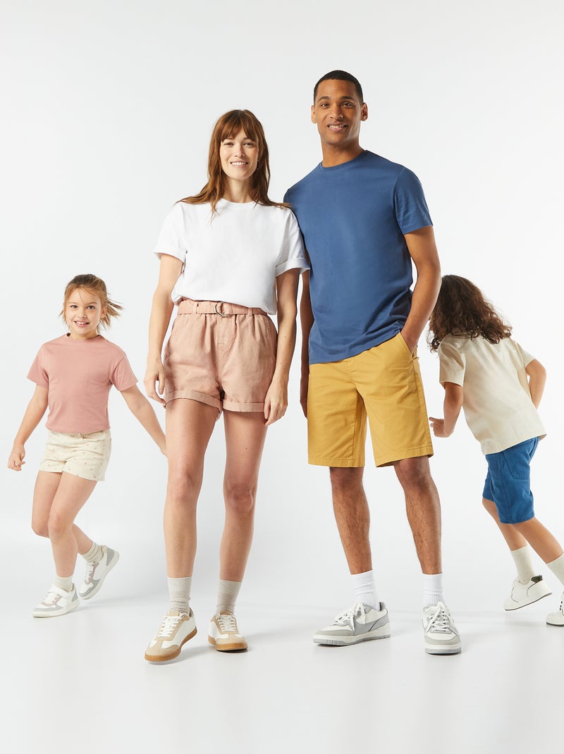 Calções chino AMARELO - Kiabi