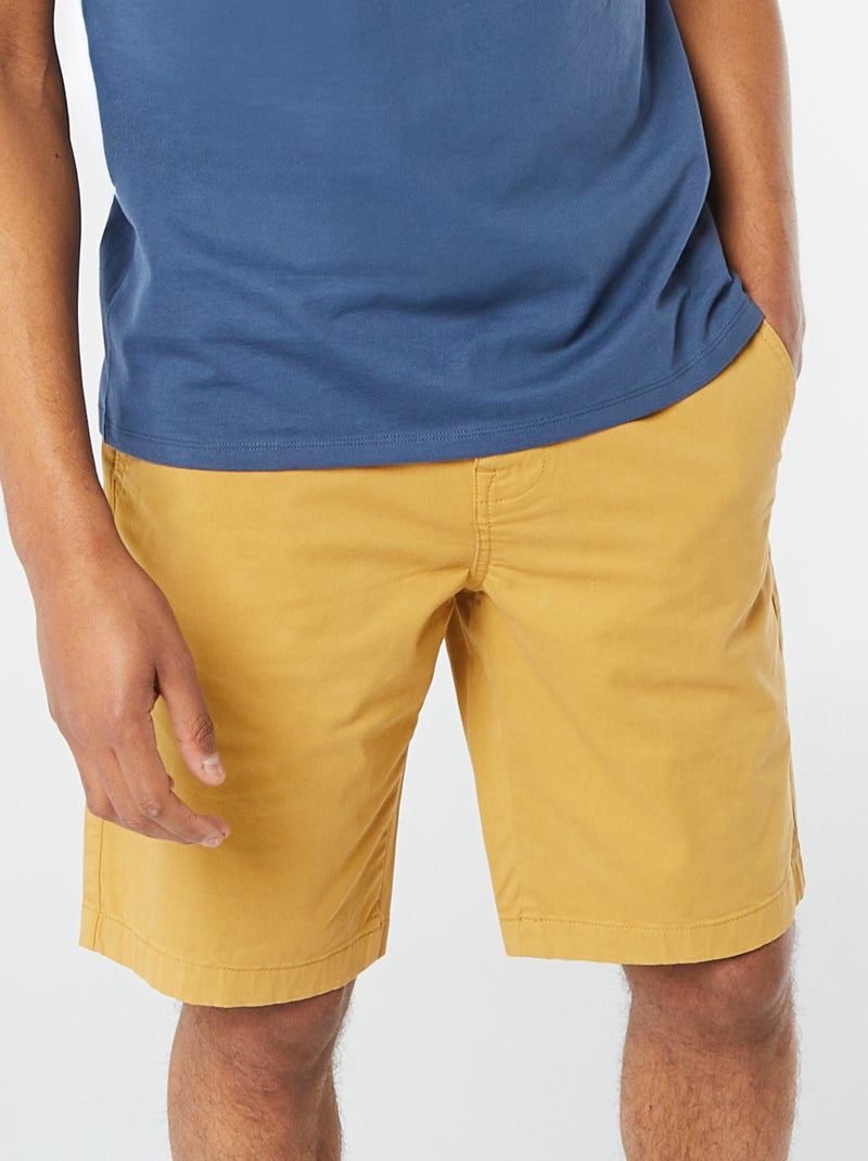 Calções chino AMARELO - Kiabi