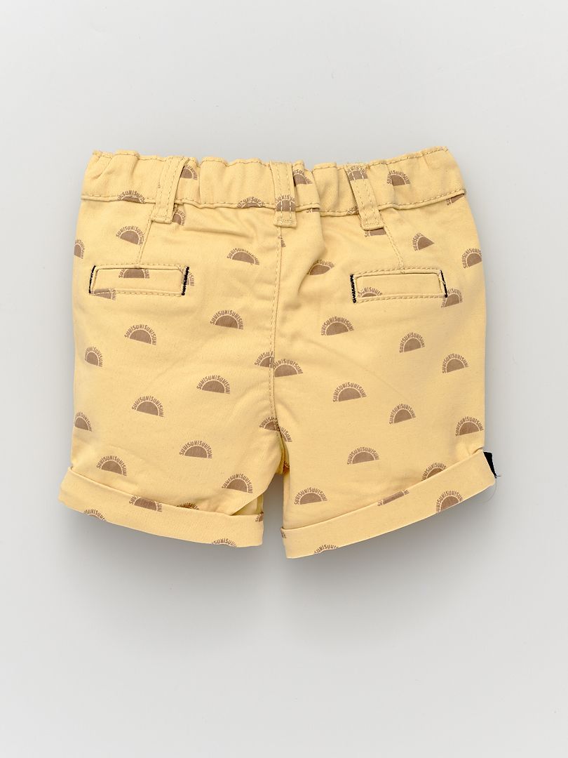 Calções chino AMARELO - Kiabi