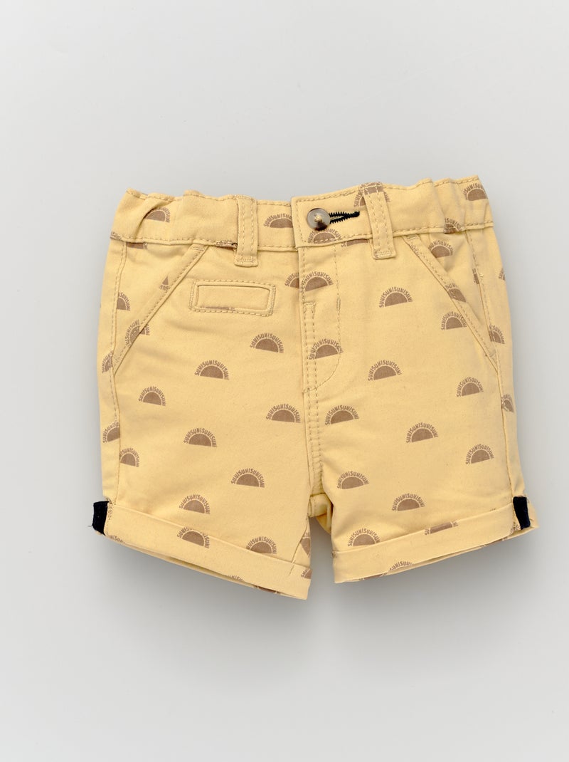 Calções chino AMARELO - Kiabi