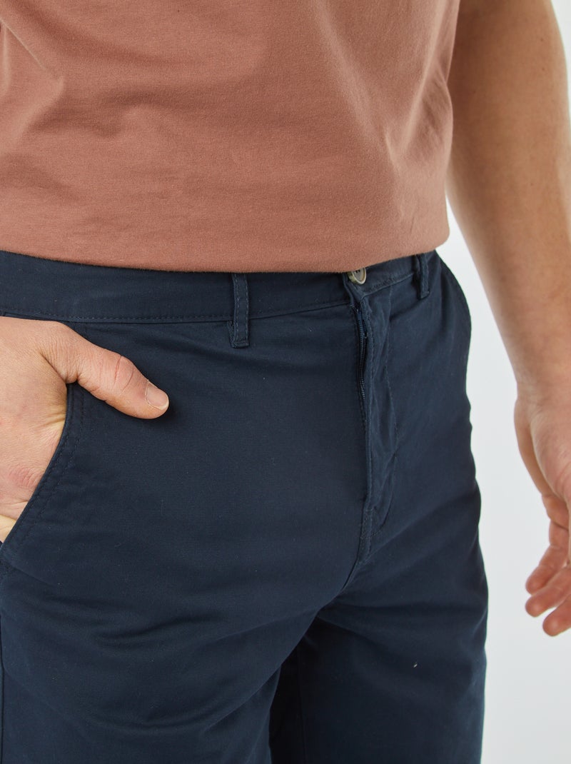 Calções chino AZUL - Kiabi