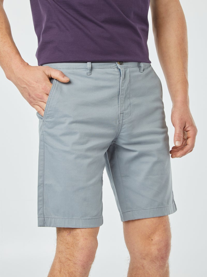 Calções chino AZUL - Kiabi