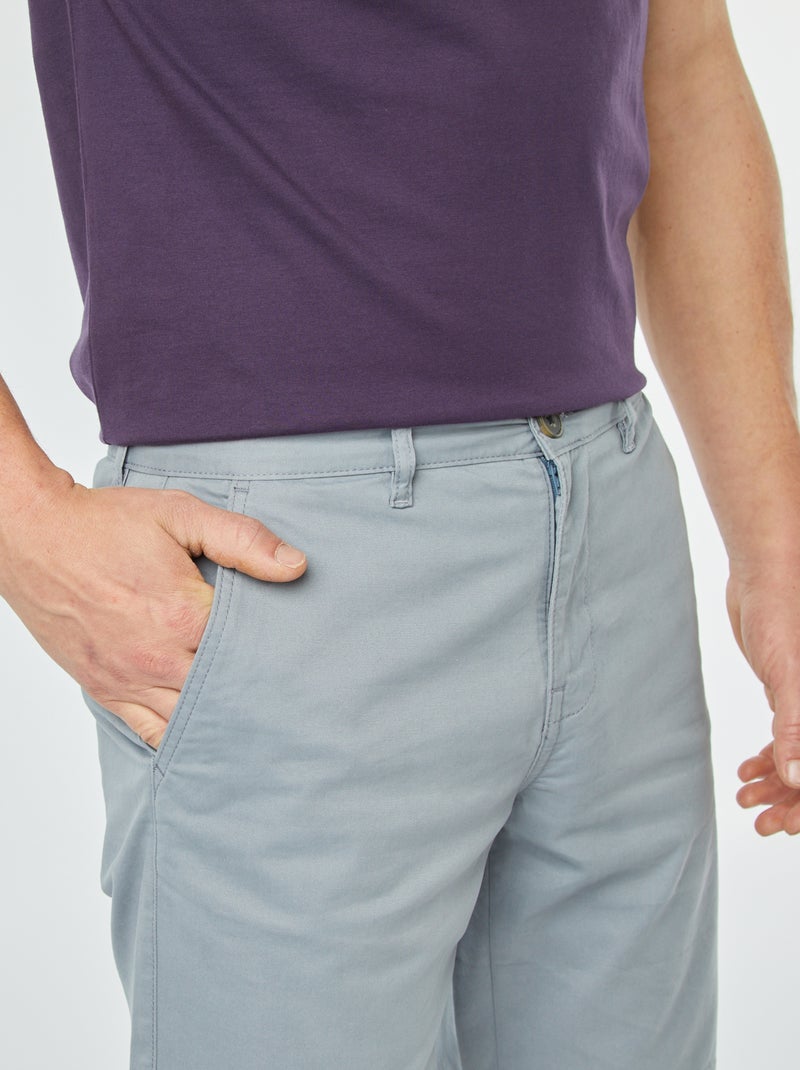 Calções chino AZUL - Kiabi