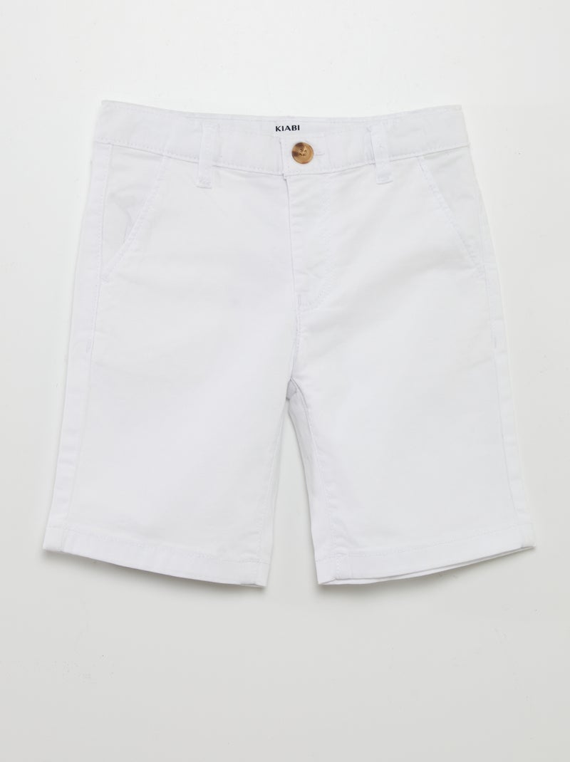 Calções chino BRANCO - Kiabi
