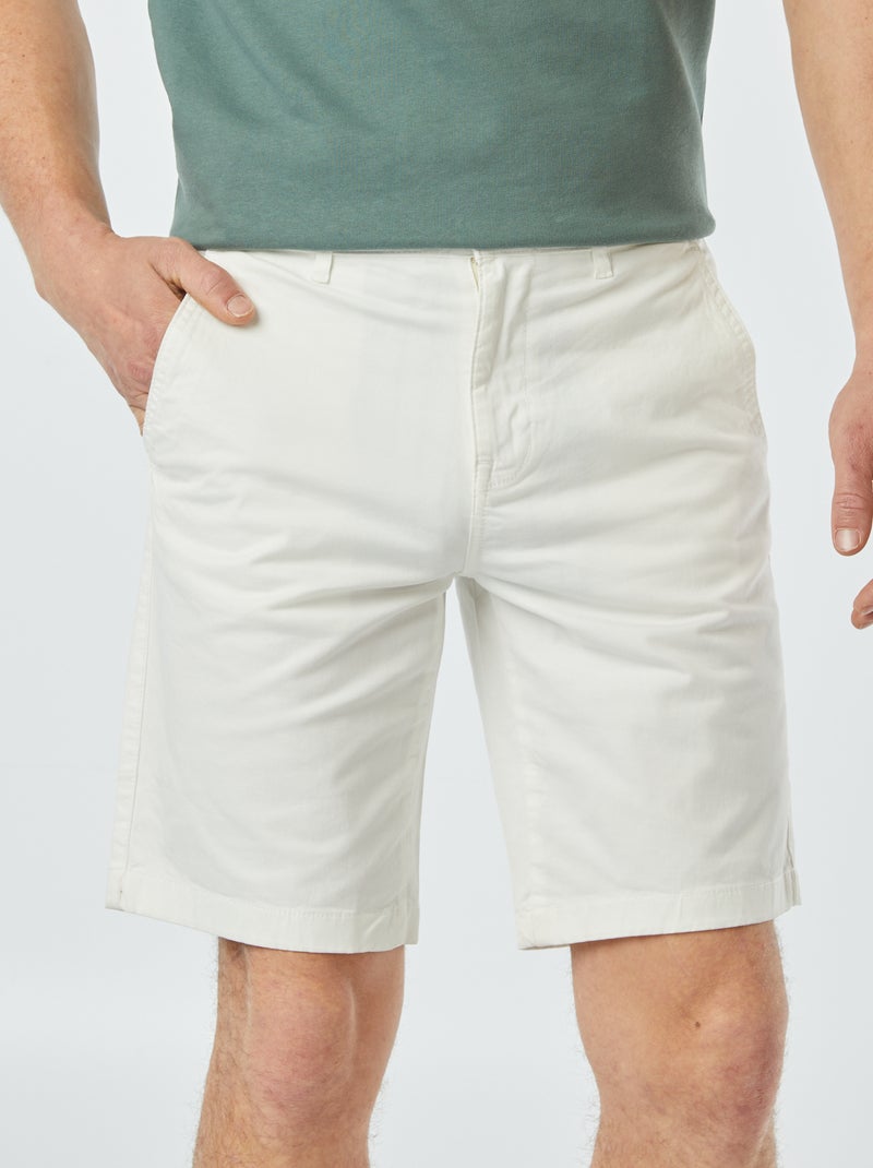 Calções chino BRANCO - Kiabi