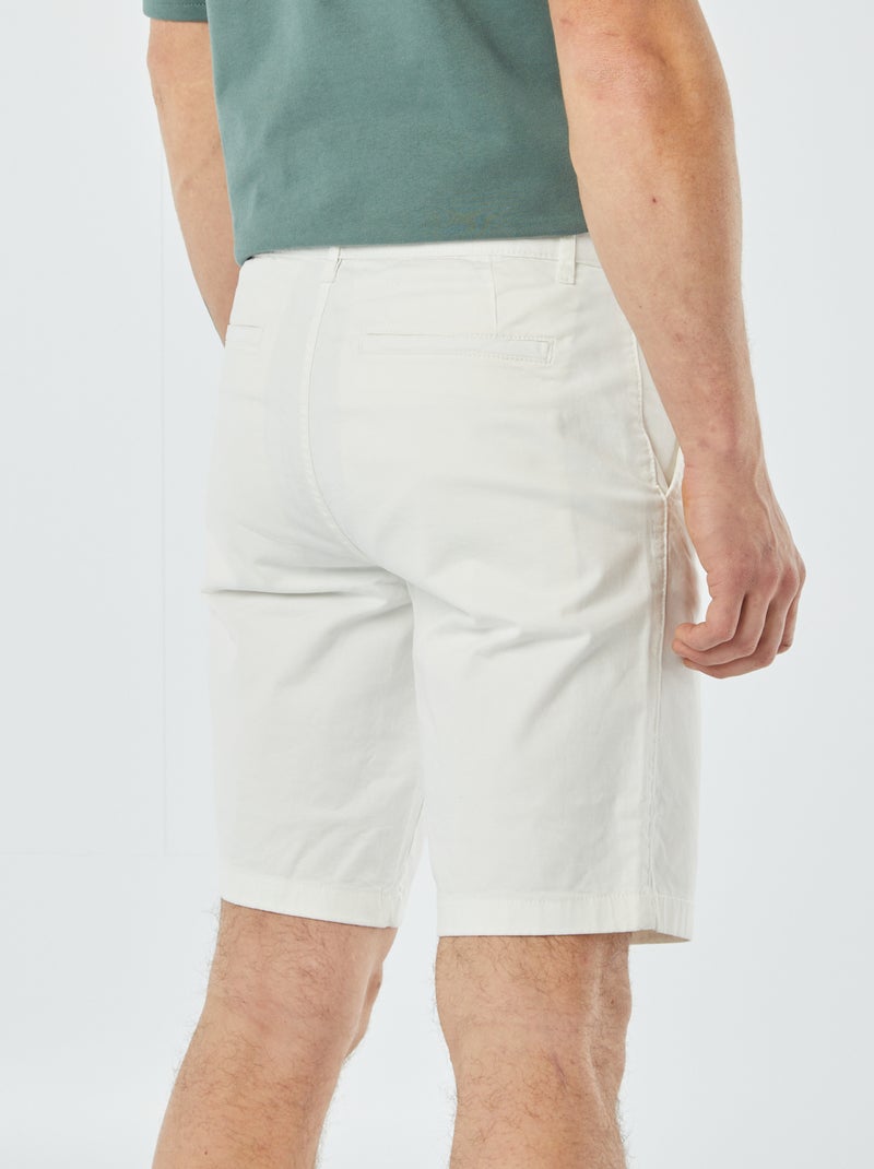 Calções chino BRANCO - Kiabi