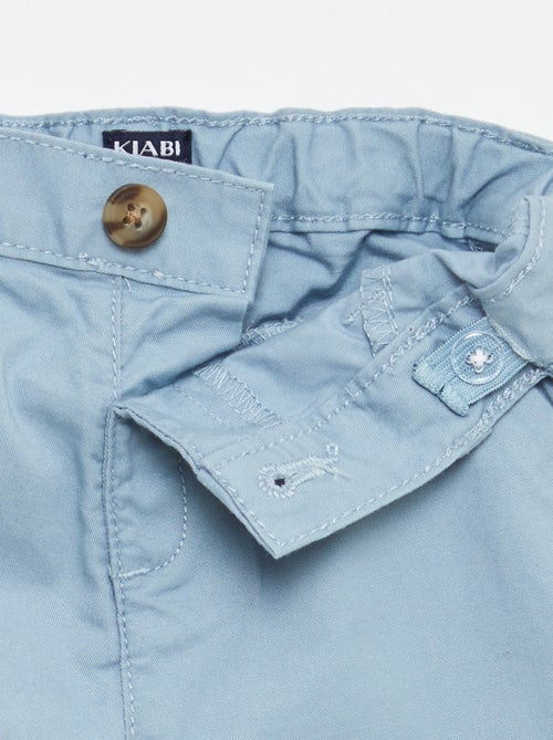 Calções chino com cintura ajustável - Kiabi