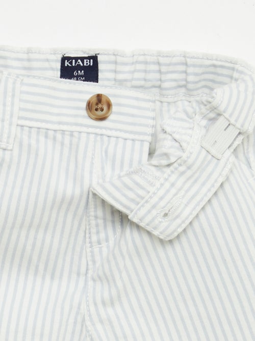 Calções chino com cintura ajustável - Kiabi