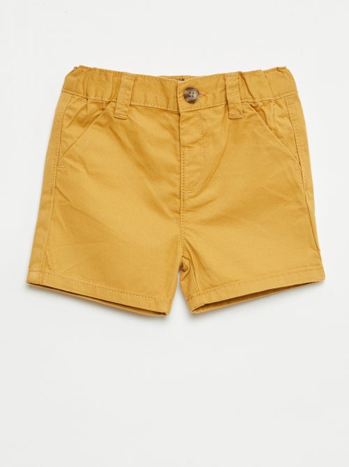 Calções chino com cintura ajustável - Kiabi