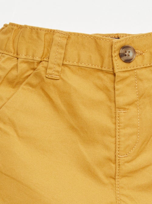 Calções chino com cintura ajustável - Kiabi