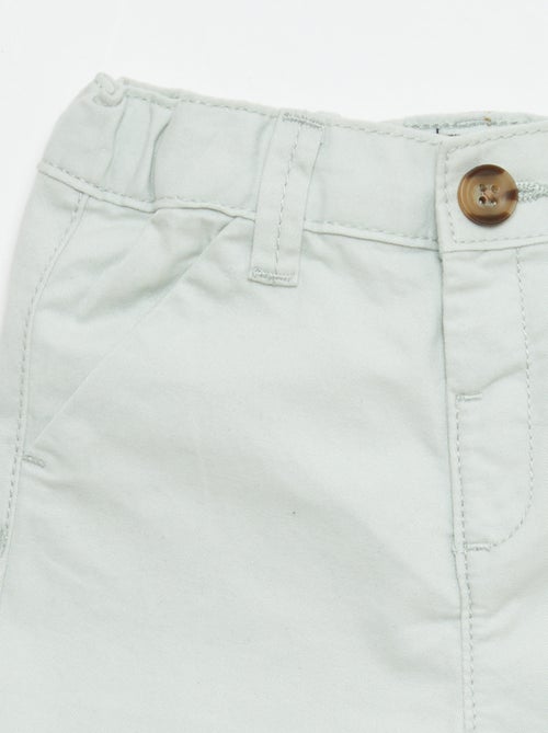 Calções chino com cintura ajustável - Kiabi