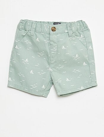 Calções chino com cintura ajustável