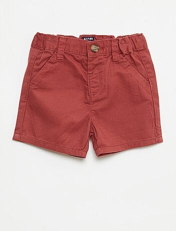 Calções chino com cintura ajustável