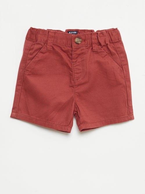 Calções chino com cintura ajustável - Kiabi