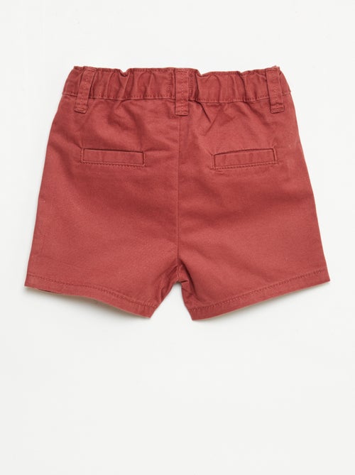 Calções chino com cintura ajustável - Kiabi