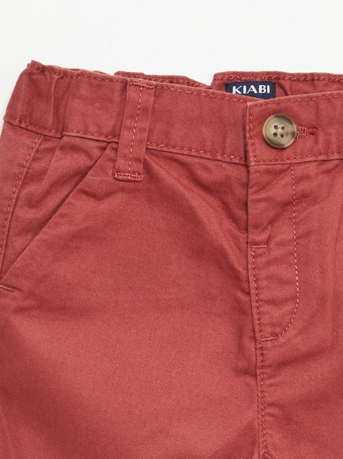 Calções chino com cintura ajustável - Kiabi