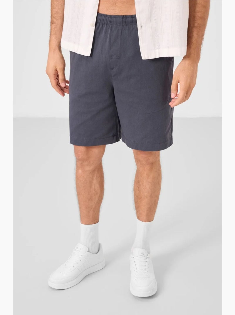 Calções chino de homem de corte regular tommy Cinza-preto - Kiabi