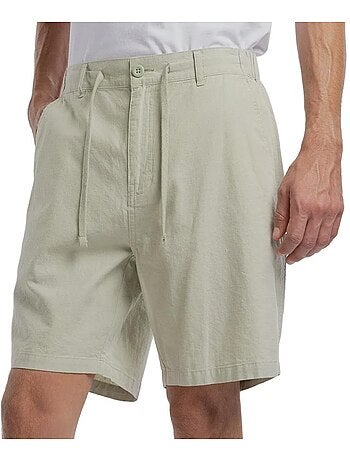 Calções Chino de Linho Verde-Claro para Homem Teddy Smith