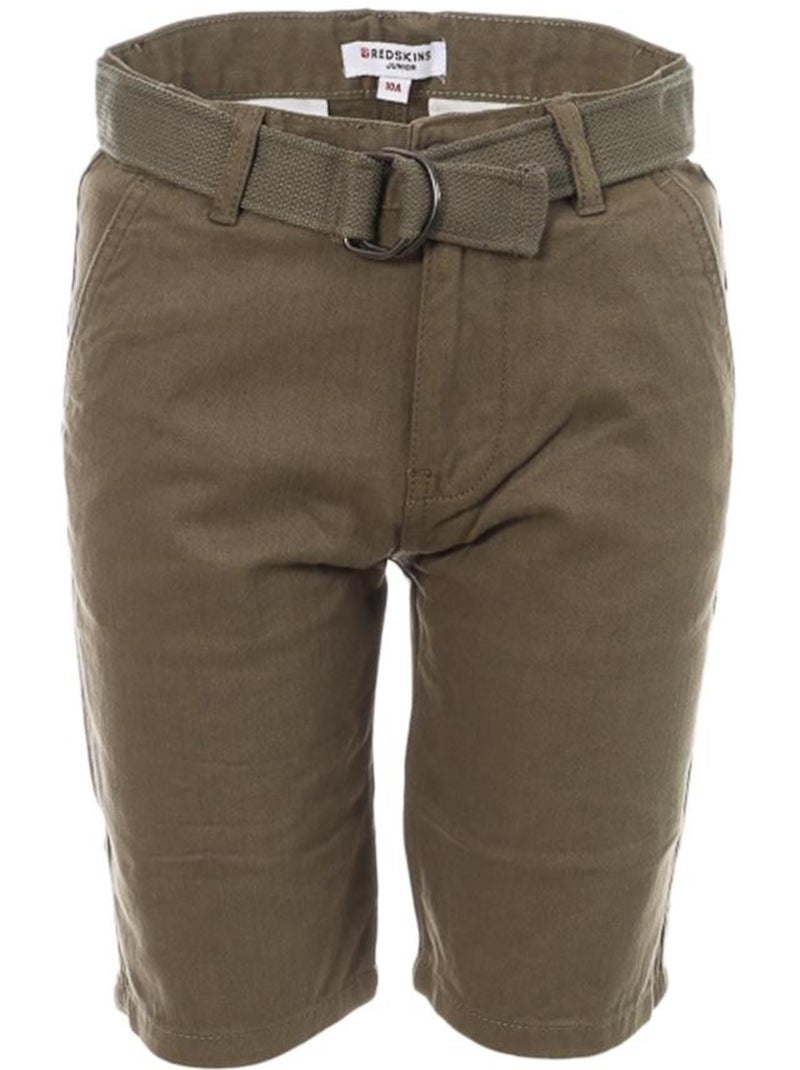 Calções Chino Kaki para Rapaz Redskins Verde cáqui claro - Kiabi
