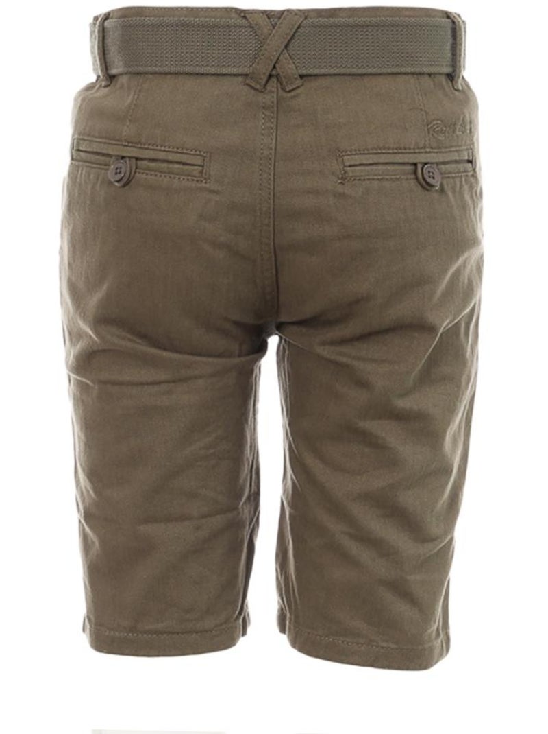 Calções chino kaki para rapaz redskins Verde cáqui claro - Kiabi