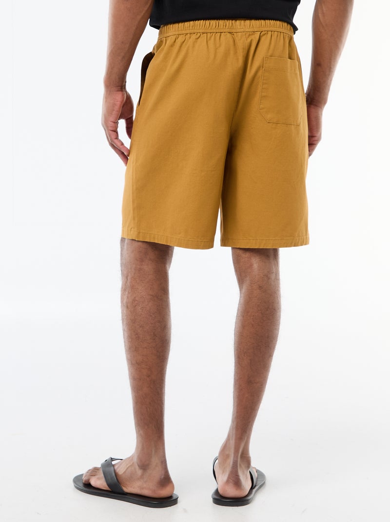 Calções chino lisos Vermelho - Kiabi