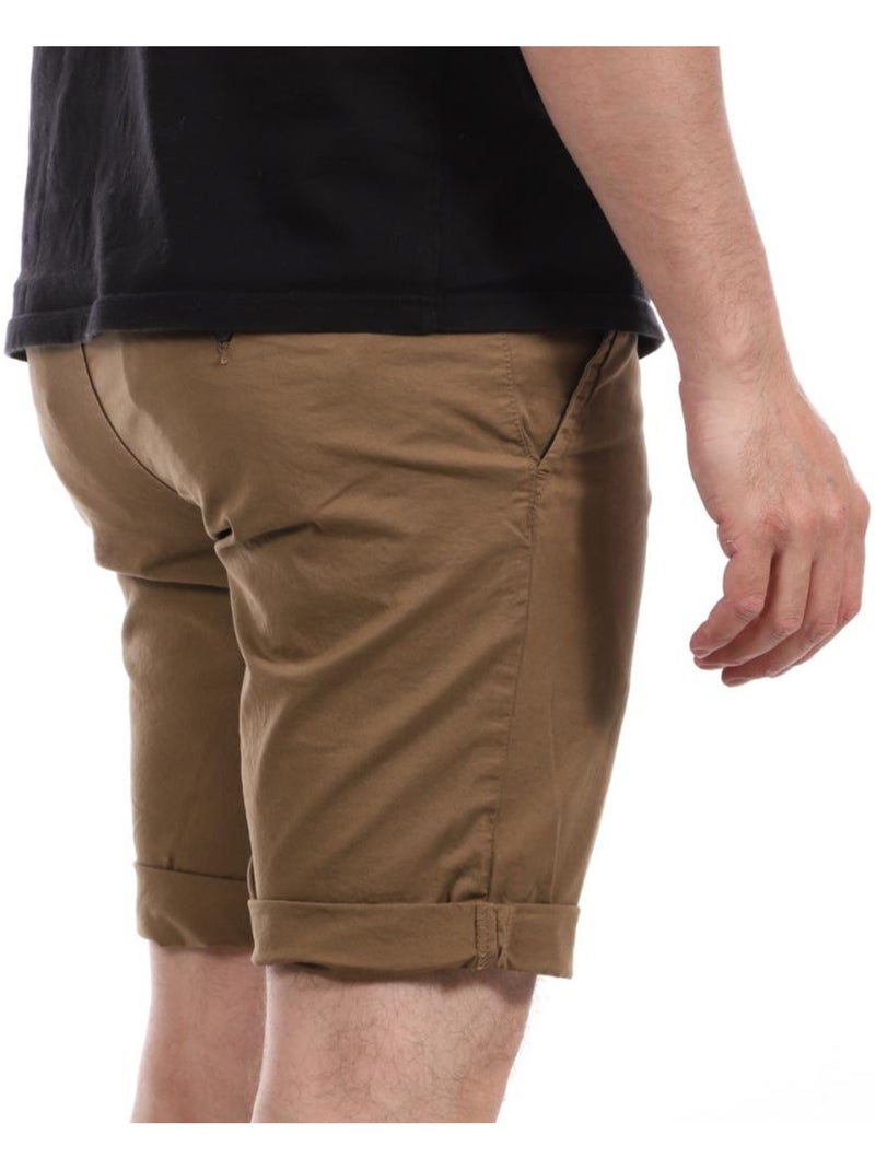 Calções Chino Marrons Teddy Smith para Homem Castanho-capuccino - Kiabi