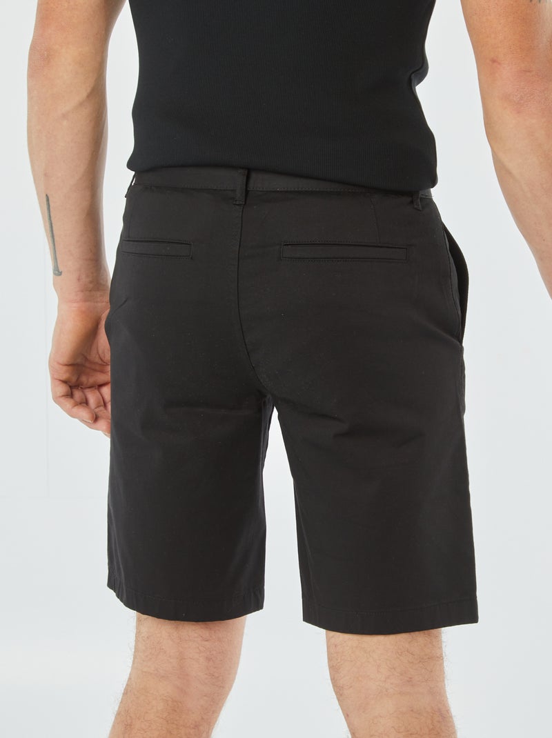 Calções chino Preto - Kiabi