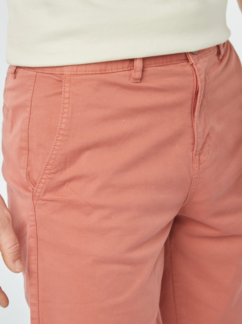 Calções chino ROSA - Kiabi