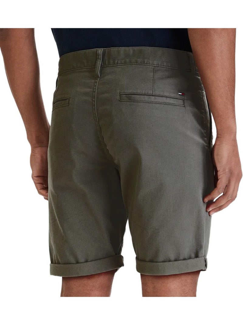 Calções Chino Scanton Tommy Hilfiger para Homem em Caqui Escuro Preto - Kiabi
