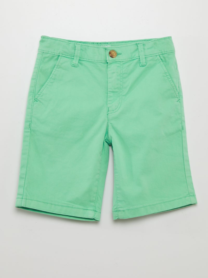 Calções chino VERDE - Kiabi