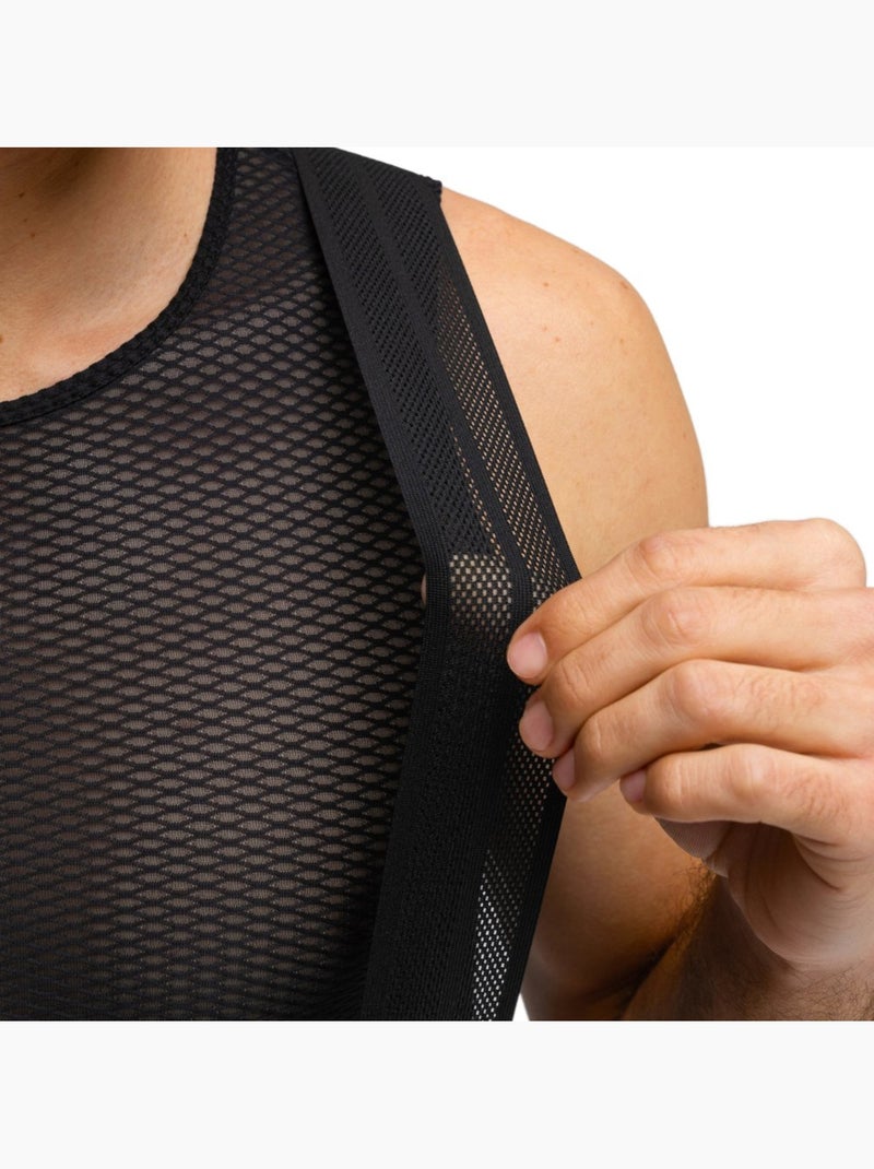 Calções ciclismo com alças para homem Vermelho tijolo - Kiabi