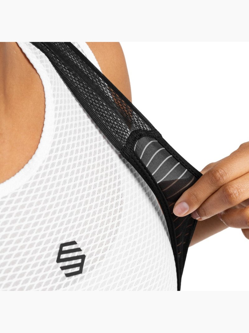 Calções ciclismo com alças para mulher Preto - Kiabi
