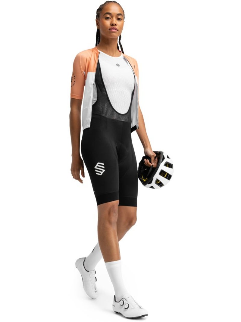 Calções ciclismo com alças para mulher Preto - Kiabi