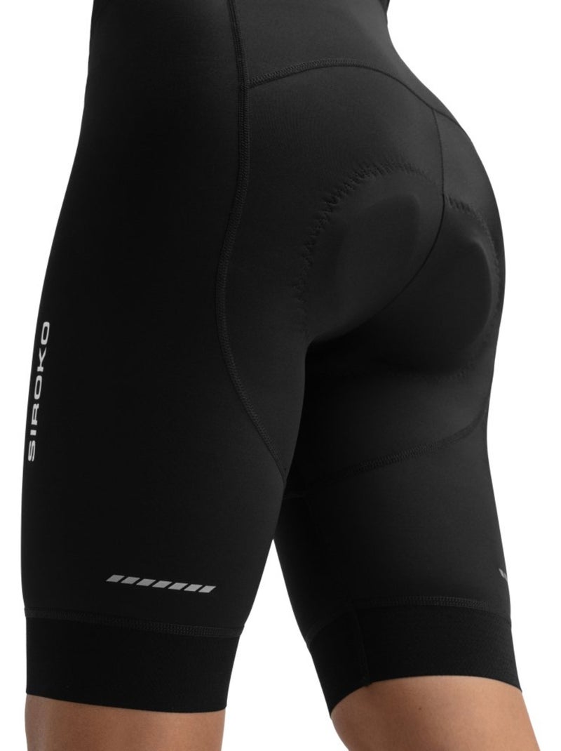 Calções ciclismo com alças para mulher Preto - Kiabi