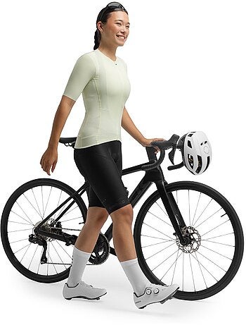 Calções ciclismo com alças para mulher