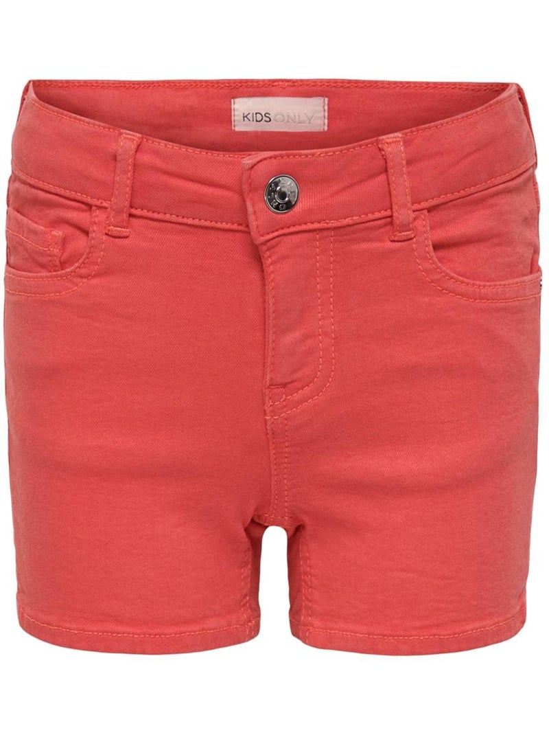 Calções Coloridos para Menina KIDS ONLY Vermelho - Kiabi
