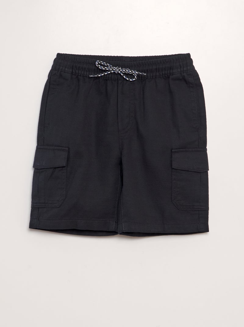 Calções com bolsos nos lados Preto - Kiabi