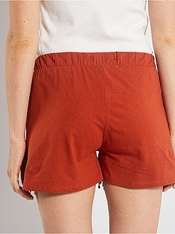 Calções com bordado inglês - Kiabi