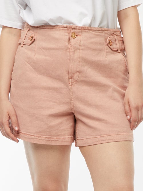 Calções com botões dourados - Kiabi