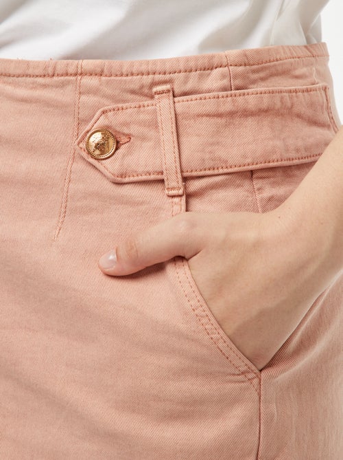 Calções com botões dourados - Kiabi