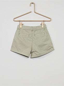 Calções com cinto para atar - Kiabi