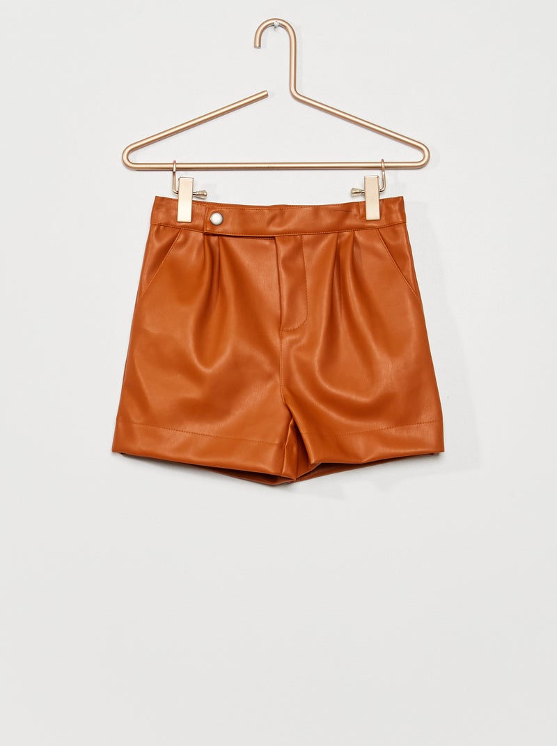 Calções com cintura subida ORANGE - Kiabi