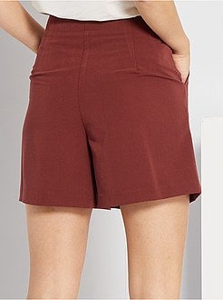 Calções com cintura subida - Kiabi