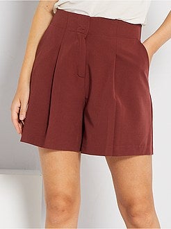 Calções com cintura subida - Kiabi