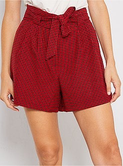 Calções com cintura subida - Kiabi