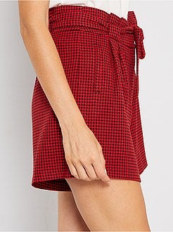 Calções com cintura subida - Kiabi