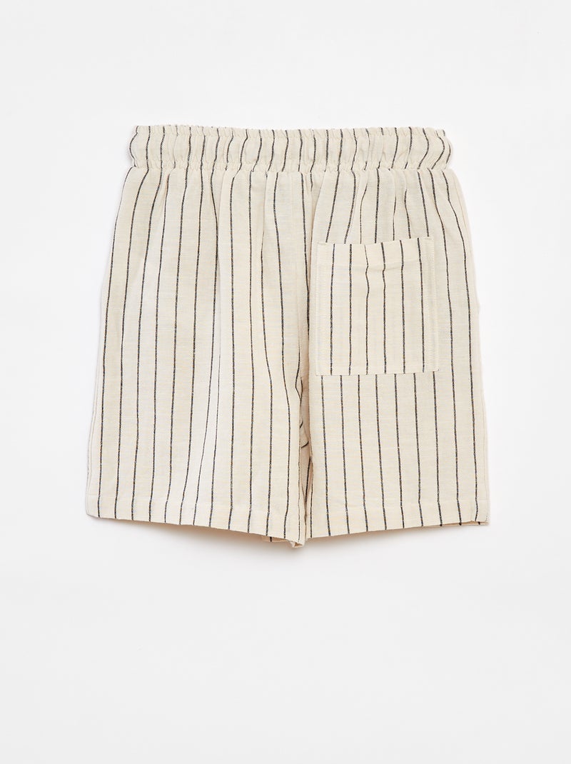 Calções com estampado Bege - Kiabi